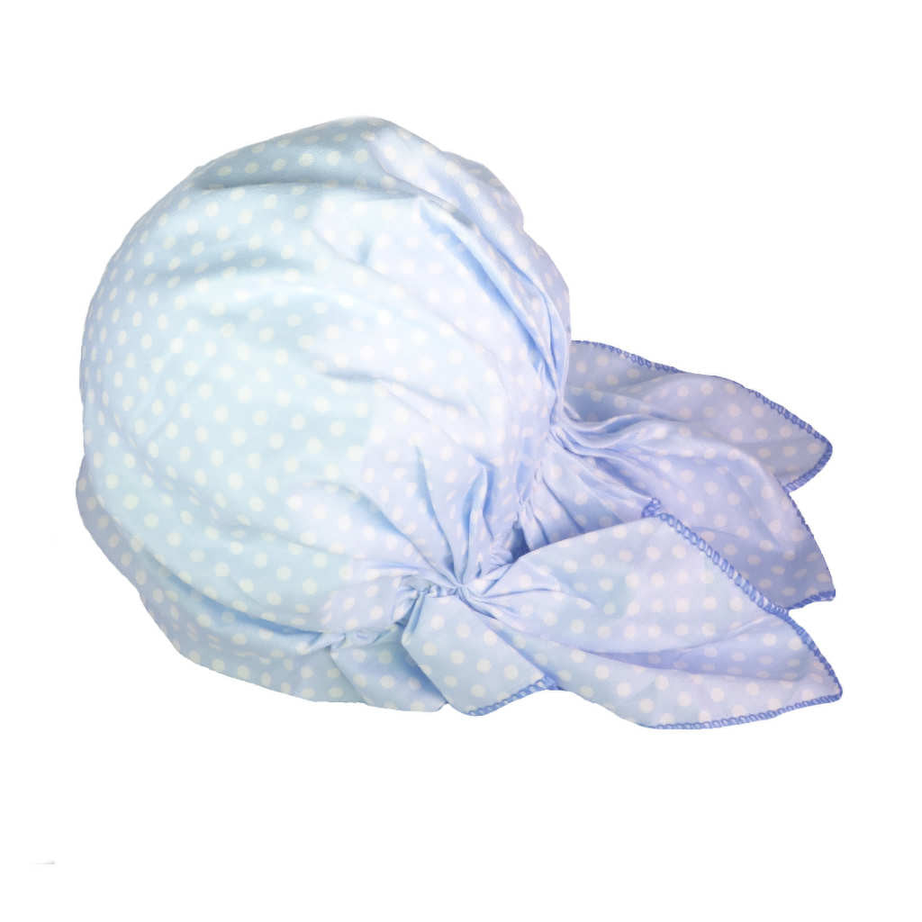 Blue Polkadot Bandana | Headwear for Babies | Baby Size