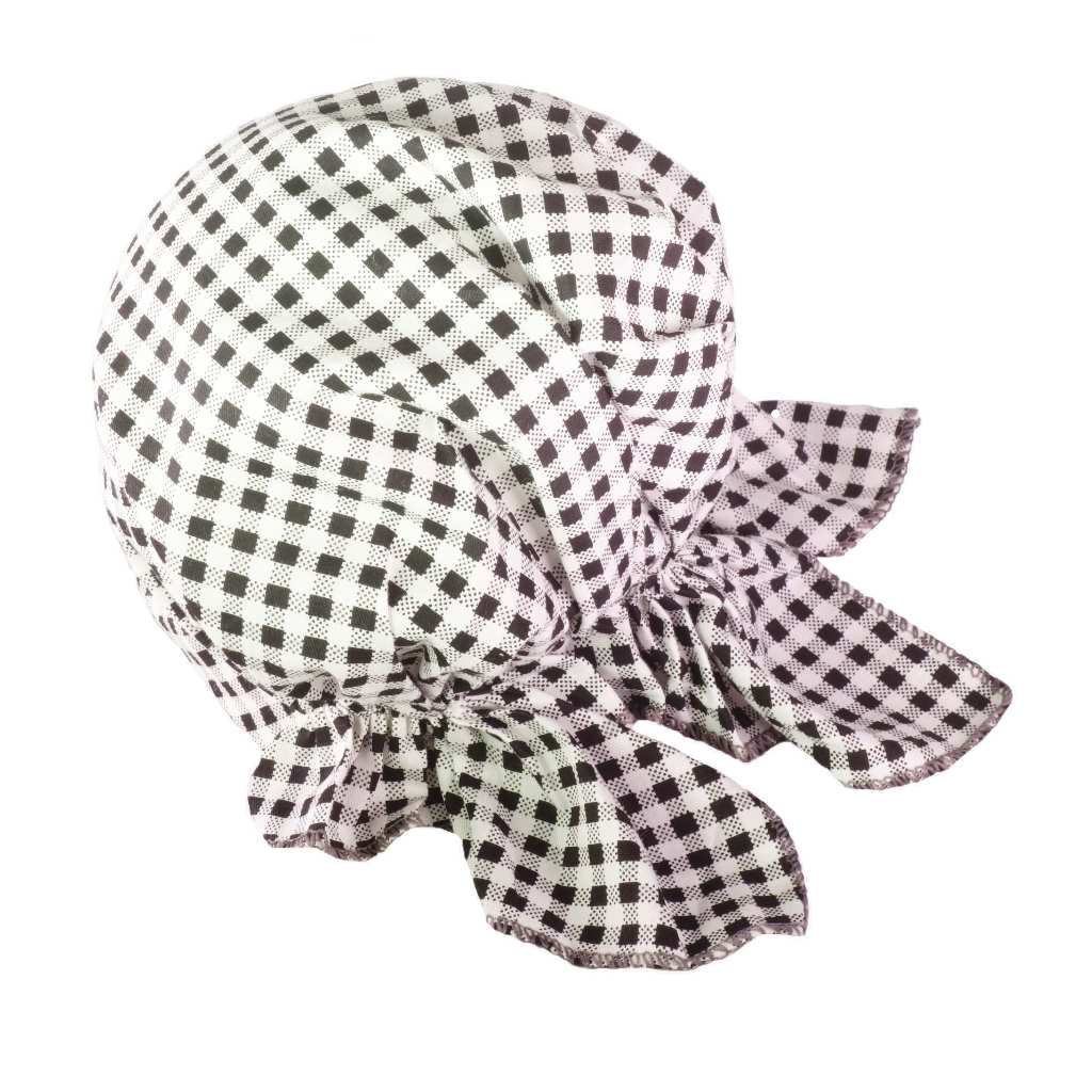 Monochrome Black & White Squares Bandana | Headwear for Babies | Baby Size