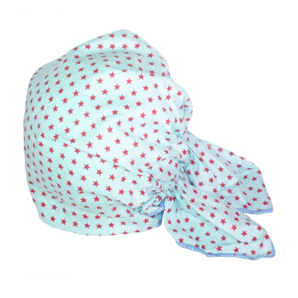 Red Stars Blue Bandana | Headwear for Babies | Baby Size